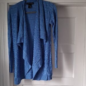 Ralph Lauren Black Label Periwinkle Open-Front Women's Cardigan NEW NO TAGS M